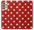 W2951 Red Polka Dots Case Cover Custodia e Flip Case per Samsung Galaxy A33 5G