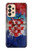 W3313 Croatia Flag Vintage Football Graphic Case Cover Custodia e Flip Case per Samsung Galaxy A33 5G