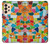 W3391 Abstract Art Mosaic Tiles Graphic Case Cover Custodia e Flip Case per Samsung Galaxy A33 5G