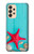 W3428 Aqua Wood Starfish Shell Case Cover Custodia e Flip Case per Samsung Galaxy A33 5G
