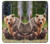 W3558 Bear Family Case Cover Custodia e Flip Case per Motorola Edge 30 Pro