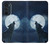 W3693 Grim White Wolf Full Moon Case Cover Custodia e Flip Case per Motorola Edge 30 Pro