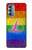 W2900 Rainbow LGBT Lesbian Pride Flag Case Cover Custodia e Flip Case per Motorola Moto G Stylus 5G (2022)