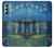 W3336 Van Gogh Starry Night Over the Rhone Case Cover Custodia e Flip Case per Motorola Moto G Stylus 5G (2022)