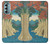 W3348 Utagawa Hiroshige The Monkey Bridge Case Cover Custodia e Flip Case per Motorola Moto G Stylus 5G (2022)