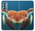 W3497 Green Sea Turtle Case Cover Custodia e Flip Case per Motorola Moto G Stylus 5G (2022)
