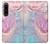 W3050 Vintage Pastel Flowers Case Cover Custodia e Flip Case per Sony Xperia 1 IV