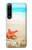 W3212 Sea Shells Starfish Beach Case Cover Custodia e Flip Case per Sony Xperia 1 IV
