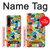W3391 Abstract Art Mosaic Tiles Graphic Case Cover Custodia e Flip Case per Sony Xperia 1 IV