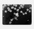 W2544 Japanese Kimono Style Black Flower Pattern Case Cover Custodia per MacBook Air 13″ (2022,2025) - A2681, A3113, A3240