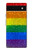 W2683 Rainbow LGBT Pride Flag Case Cover Custodia e Flip Case per Google Pixel 6a