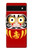 W3045 Japan Good Luck Daruma Doll Case Cover Custodia e Flip Case per Google Pixel 6a