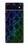 W3366 Rainbow Python Skin Graphic Print Case Cover Custodia e Flip Case per Google Pixel 6a