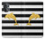 W2882 Black and White Striped Gold Dolphin Case Cover Custodia e Flip Case per OnePlus Nord N20 5G