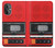W3204 Red Cassette Recorder Graphic Case Cover Custodia e Flip Case per OnePlus Nord N20 5G