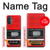 W3204 Red Cassette Recorder Graphic Case Cover Custodia e Flip Case per OnePlus Nord N20 5G