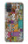 W3879 Retro Music Doodle Case Cover Custodia e Flip Case per Samsung Galaxy A71