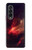 W3897 Red Nebula Space Case Cover Custodia e Flip Case per Samsung Galaxy Z Fold 3 5G