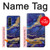 W3906 Navy Blue Purple Marble Case Cover Custodia e Flip Case per Samsung Galaxy Z Fold 3 5G