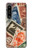 W3900 Stamps Case Cover Custodia e Flip Case per Sony Xperia 1 IV