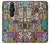 W3879 Retro Music Doodle Case Cover Custodia e Flip Case per Sony Xperia Pro-I