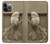 W1386 Paper Sculpture Owl Case Cover Custodia e Flip Case per iPhone 14 Pro