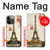 W2108 Eiffel Tower Paris Postcard Case Cover Custodia e Flip Case per iPhone 14 Pro