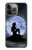 W2668 Mermaid Silhouette Moon Night Case Cover Custodia e Flip Case per iPhone 14 Pro