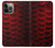 W2879 Red Arowana Fish Scale Case Cover Custodia e Flip Case per iPhone 14 Pro