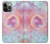 W3709 Pink Galaxy Case Cover Custodia e Flip Case per iPhone 14 Pro