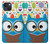 W2521 Cute Nerd Owl Cartoon Case Cover Custodia e Flip Case per iPhone 14 Plus