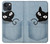 W2641 Pocket Black Cat Case Cover Custodia e Flip Case per iPhone 14 Plus