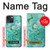 W2653 Dragon Green Turquoise Stone Graphic Case Cover Custodia e Flip Case per iPhone 14 Plus