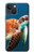 W3497 Green Sea Turtle Case Cover Custodia e Flip Case per iPhone 14 Plus