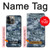 W2346 Navy Camo Camouflage Graphic Case Cover Custodia e Flip Case per iPhone 14 Pro Max