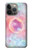W3709 Pink Galaxy Case Cover Custodia e Flip Case per iPhone 14 Pro Max