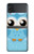 W3029 Cute Blue Owl Case Cover Custodia e Flip Case per Samsung Galaxy Z Flip 4