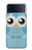 W3029 Cute Blue Owl Case Cover Custodia e Flip Case per Samsung Galaxy Z Flip 4