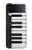 W3078 Black and White Piano Keyboard Case Cover Custodia e Flip Case per Samsung Galaxy Z Flip 4