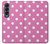 W2358 Pink Polka Dots Case Cover Custodia e Flip Case per Samsung Galaxy Z Fold 4