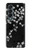 W2544 Japanese Kimono Style Black Flower Pattern Case Cover Custodia e Flip Case per Samsung Galaxy Z Fold 4