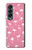 W2858 Pink Flamingo Pattern Case Cover Custodia e Flip Case per Samsung Galaxy Z Fold 4