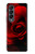W2898 Red Rose Case Cover Custodia e Flip Case per Samsung Galaxy Z Fold 4