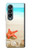 W3212 Sea Shells Starfish Beach Case Cover Custodia e Flip Case per Samsung Galaxy Z Fold 4