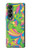 W3273 Flower Line Art Pattern Case Cover Custodia e Flip Case per Samsung Galaxy Z Fold 4