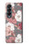 W3716 Rose Floral Pattern Case Cover Custodia e Flip Case per Samsung Galaxy Z Fold 4
