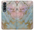 W3717 Rose Gold Blue Pastel Marble Graphic Printed Case Cover Custodia e Flip Case per Samsung Galaxy Z Fold 4