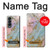 W3717 Rose Gold Blue Pastel Marble Graphic Printed Case Cover Custodia e Flip Case per Samsung Galaxy Z Fold 4