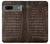W2850 Brown Skin Alligator Graphic Printed Case Cover Custodia e Flip Case per Google Pixel 7