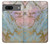 W3717 Rose Gold Blue Pastel Marble Graphic Printed Case Cover Custodia e Flip Case per Google Pixel 7